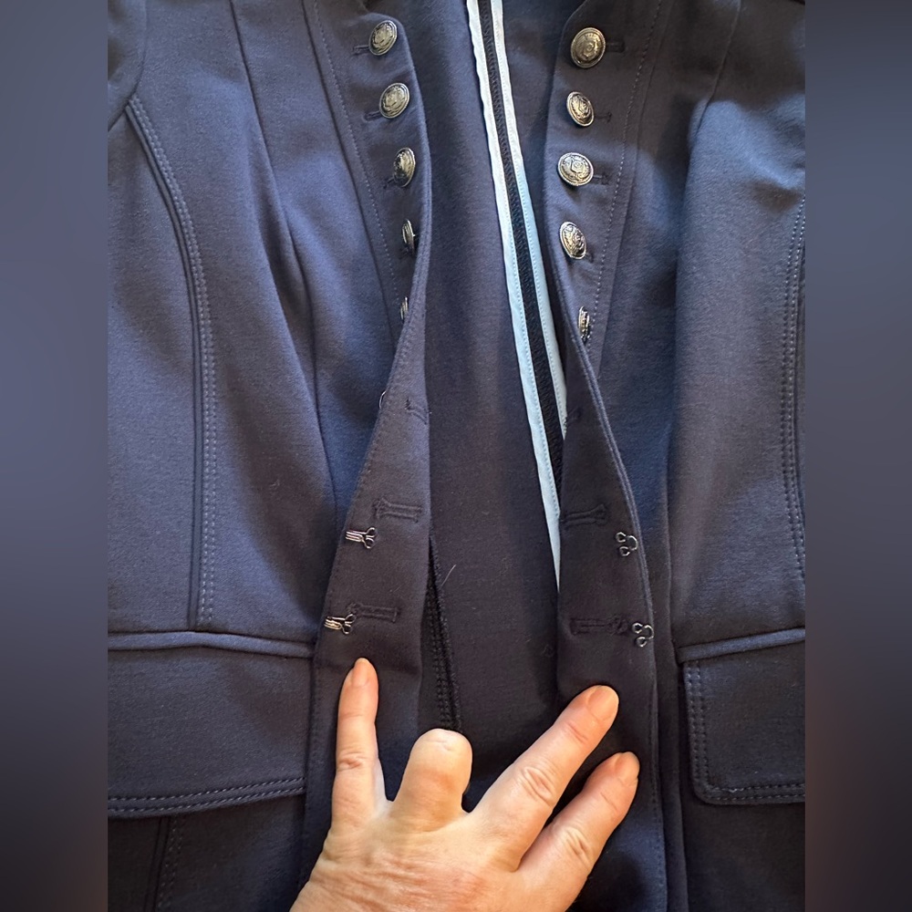 White House Black Market Dark Blue Military Blazer - Picture 5 of 13